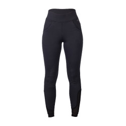 Leggings da equitazione da donna HKM Tammy con grip in silicone Blu profondo