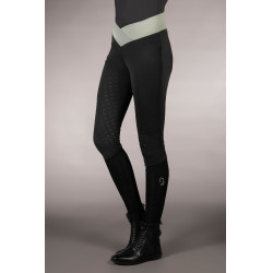 Leggings Lauria Garrelli Limone da donna con fondo in silicone integrale Nero