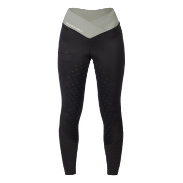 Leggings Lauria Garrelli Limone da donna con fondo in silicone integrale Nero