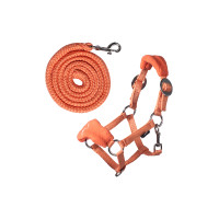 Capestro con pile HKM Hobby Horse Arancione