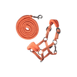 Capestro con pile HKM Hobby Horse Arancione