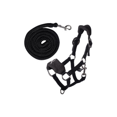 Capestro con pile HKM Hobby Horse Nero Capestro con pile HKM Hobby Horse Nero