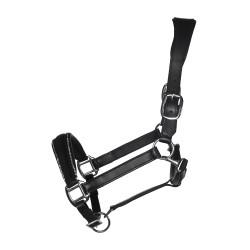 Capezza in cuoio HKM Glamour Nero / argento