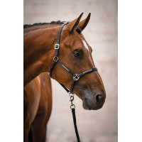 Capezza in cuoio HKM Sparkle Nero