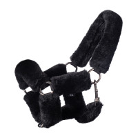 Capezzina HKM con pelliccia sintetica Hobby Horse Nero