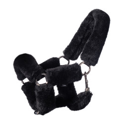 Capezzina HKM con pelliccia sintetica Hobby Horse Nero