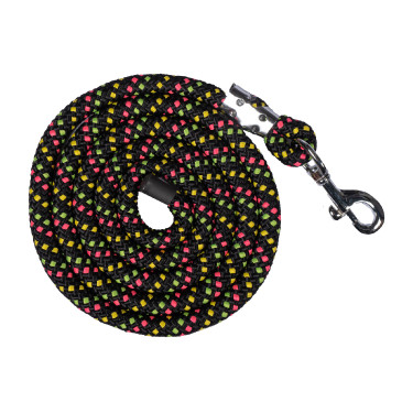 Lunga HKM Neon Flash con moschettone Nero