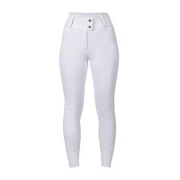 Pantaloni HKM Amy da donna con fondello in silicone integrale Bianco