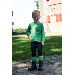 Pantaloni HKM Maui da bambino con fondo integrale in silicone Blu profondo