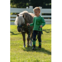 Pantaloni HKM Maui da bambino con fondo integrale in silicone Blu profondo