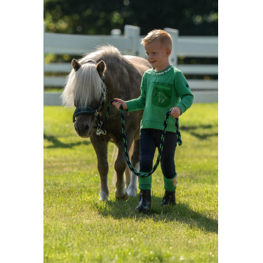 Pantaloni HKM Maui da bambino con fondo integrale in silicone Blu profondo