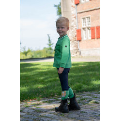 Pantaloni HKM Maui da bambino con fondo integrale in silicone Blu profondo