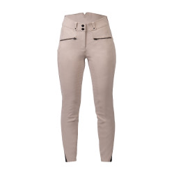 Pantaloni HKM Pearl City da donna con fondi in silicone a presa totale Beige