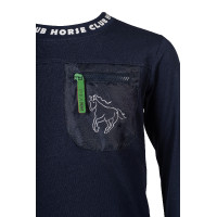 Polo a maniche lunghe HKM Maui bambino Blu profondo