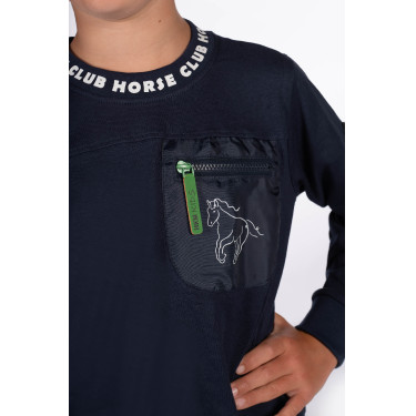 Polo a maniche lunghe HKM Maui bambino Blu profondo