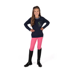 Polo a maniche lunghe HKM Maui bambino Blu profondo