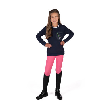 Polo a maniche lunghe HKM Maui bambino Blu profondo