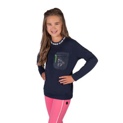 Polo a maniche lunghe HKM Maui bambino Blu profondo