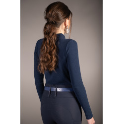 Polo a maniche lunghe Lauria Garrelli Arezzo Soft Blu profondo