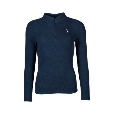 Polo a maniche lunghe Lauria Garrelli Arezzo Soft Blu profondo