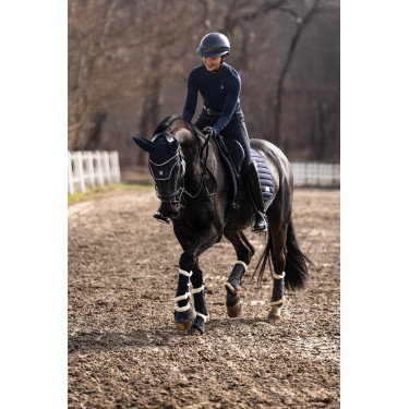 Polo a maniche lunghe Lauria Garrelli Arezzo Soft Blu profondo