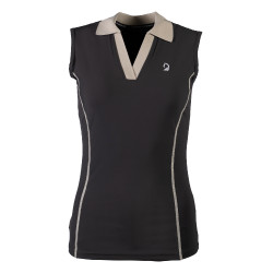 Polo senza maniche da donna HKM Limone Nero