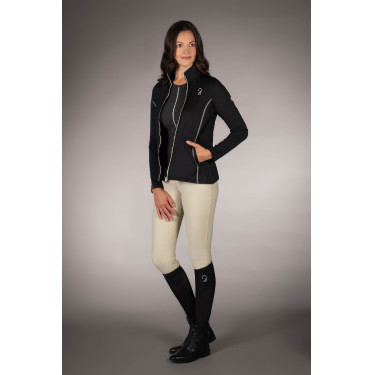 Felpa con zip Lauria Garrelli Limone donna Nero