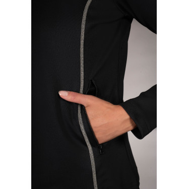 Felpa con zip Lauria Garrelli Limone donna Nero