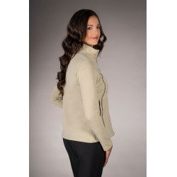 Felpa con zip Lauria Garrelli Limone donna Grigio / beige