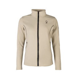 Felpa con zip Lauria Garrelli Limone donna Grigio / beige