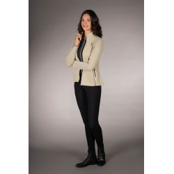 Felpa con zip Lauria Garrelli Limone donna Grigio / beige