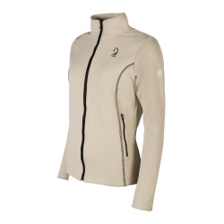 Felpa con zip Lauria Garrelli Limone donna Grigio / beige