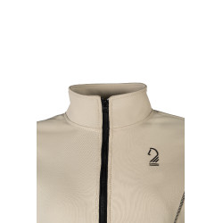 Felpa con zip Lauria Garrelli Limone donna Grigio / beige