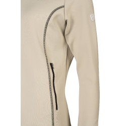 Felpa con zip Lauria Garrelli Limone donna Grigio / beige