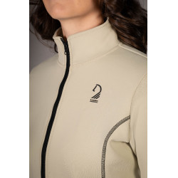 Felpa con zip Lauria Garrelli Limone donna Grigio / beige