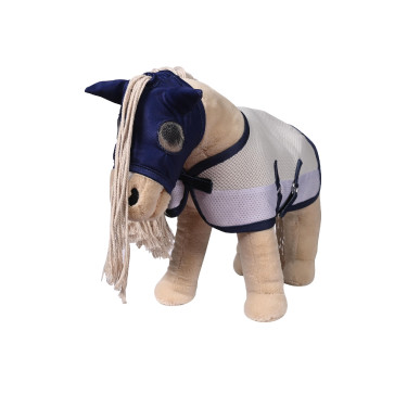 Set anti-mosche Cuddle Horse HKM Grigio / blu