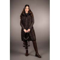 Gilet lungo senza maniche Lauria Garrelli Arezzo donna Marrone scuro