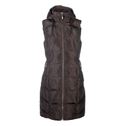 Gilet lungo senza maniche Lauria Garrelli Arezzo donna Marrone scuro