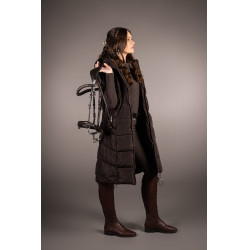 Gilet lungo senza maniche Lauria Garrelli Arezzo donna Marrone scuro