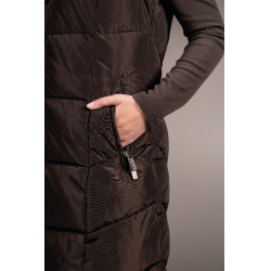 Gilet lungo senza maniche Lauria Garrelli Arezzo donna Marrone scuro