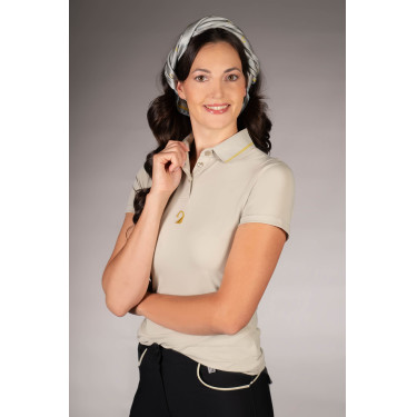 Polo Laura Garrelli Limone maniche corte donna Grigio / beige