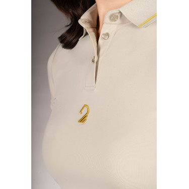 Polo Laura Garrelli Limone maniche corte donna Grigio / beige