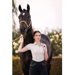 Polo Laura Garrelli Limone maniche corte donna Grigio / beige