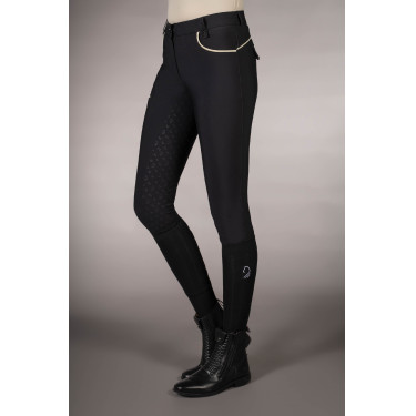 Pantaloni donna Lauria Garrelli Limone con fond grip in silicone Nero