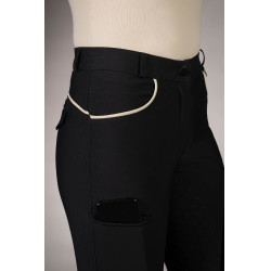 Pantaloni donna Lauria Garrelli Limone con fond grip in silicone Nero