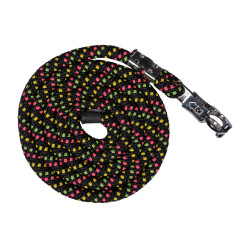 Lunga HKM Neon Flash con moschettone antipanico Nero