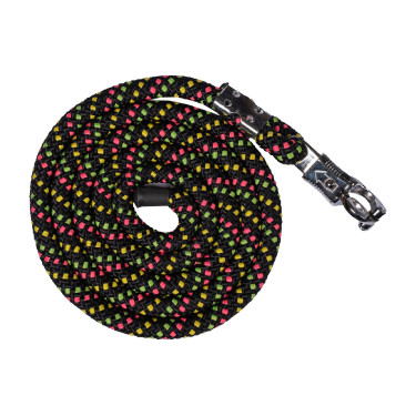 Lunga HKM Neon Flash con moschettone antipanico Nero