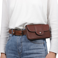 Custodia telefono Antares Melrose formato grande Nocciola Marrone