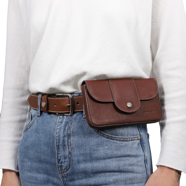 Custodia telefono Antares Melrose formato grande Nocciola Marrone