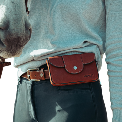 Custodia telefono Antares Melrose formato grande Nocciola Marrone